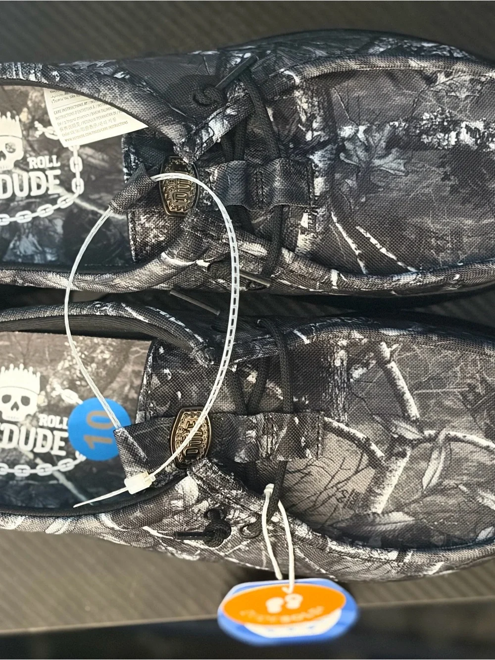 Hey Dude x Jelly Roll Grey Camouflage Slip In Shoes for Comfort